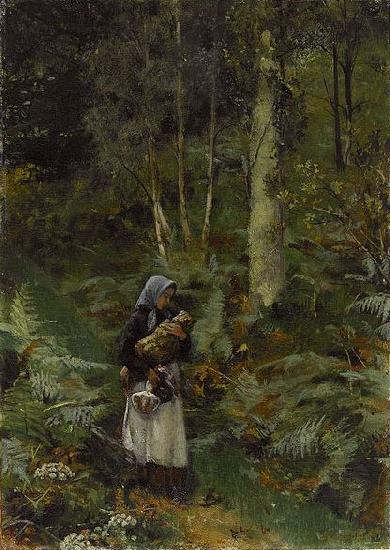 Laura Theresa Alma-Tadema With a Babe in the Woods